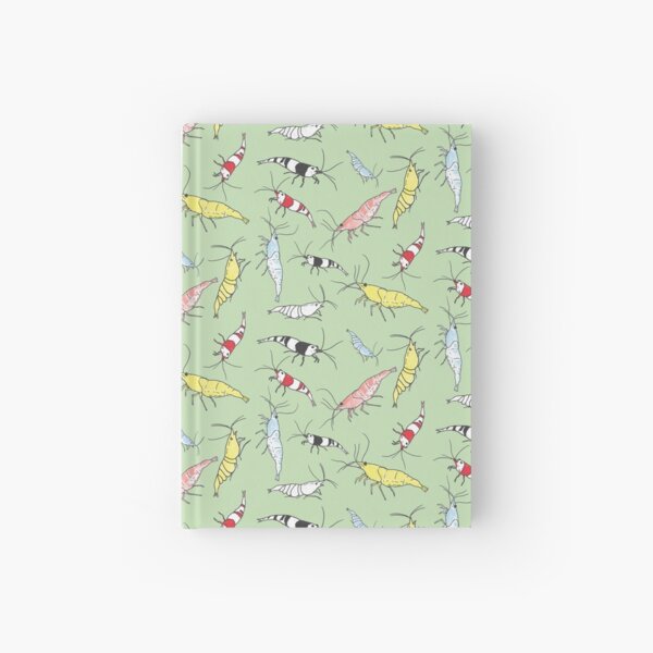 Aquarium Shrimp Pattern Hardcover Journal