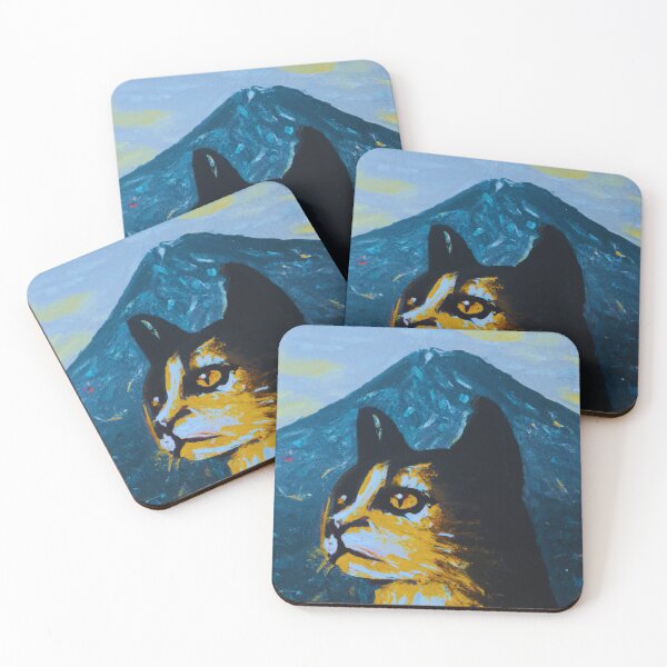 Item preview, a cat and fuji mountain designed and sold by MerryCrown.