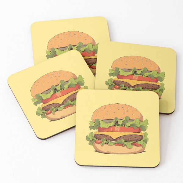 Item preview, Bite-Sized Burger Delight in a Pastel Yellow World designed and sold by MadeByHaresShop.