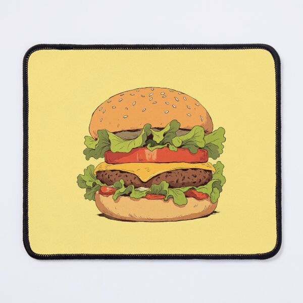 Item preview, Bite-Sized Burger Delight in a Pastel Yellow World designed and sold by MadeByHaresShop.