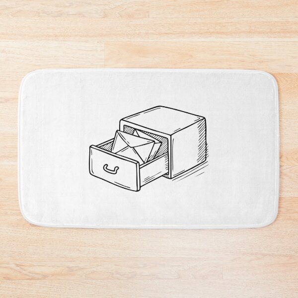 Item preview, Drawer cabinet partially open revealing old envelopes designed and sold by rasagamastore.
