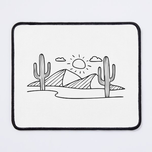 Item preview, Desert with cactus and sand dunes designed and sold by rasagamastore.