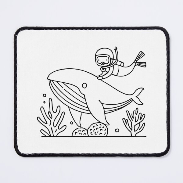 Item preview, Diver swimming alongside a whale near coral designed and sold by rasagamastore.