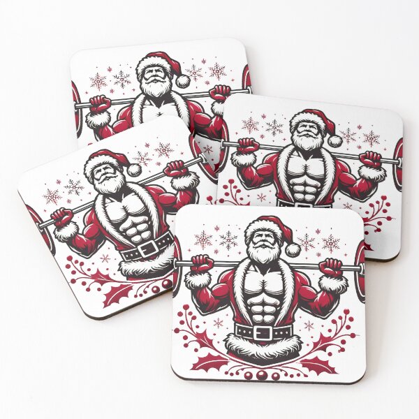 Item preview, Buff Santa Claus Barbell Christmas Artwork designed and sold by AIARTIST1.