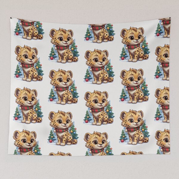 Item preview, Christmas Cartoon Cheetah designed and sold by Krieghorn.