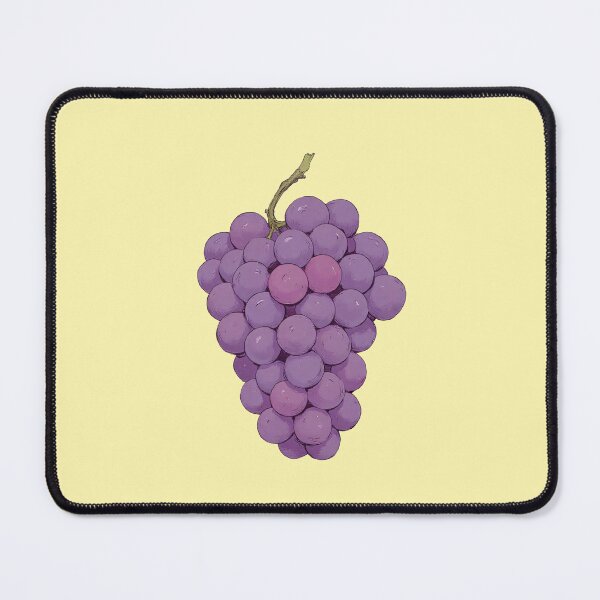 Item preview, Vibrant Purple Grapes amidst a Pastel Yellow Dream Ligne Claire Comic Illustration designed and sold by ShroomForge.
