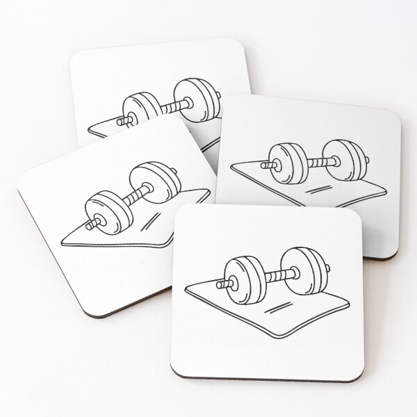 Item preview, Dumbbell on a gym floor with a mat designed and sold by rasagamastore.
