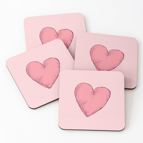 Item preview, Heart in Pastel Pink  Comic Style Line Art designed and sold by ShroomForge.