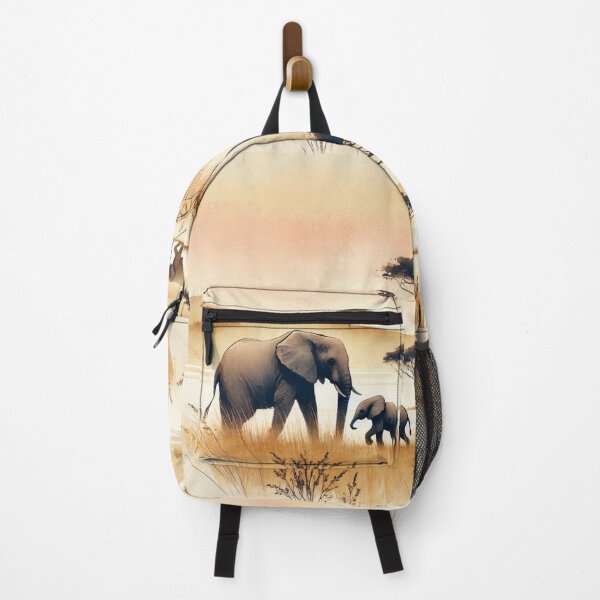 Item preview, Serene Savanna: Minimalist Watercolor African Elephants. designed and sold by CreaKat.