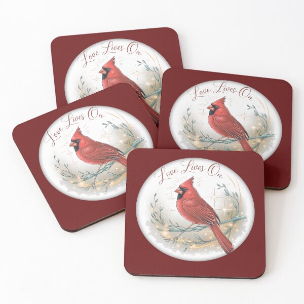 Item preview, Cardinal Love Lives On Inspirational Quote designed and sold by Cute & Sassy Custom Gifting Boutiques.