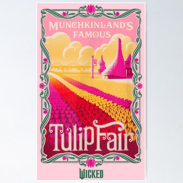 Item preview, Munchkinland's Famous Tulip Fair - Aesthetic Wicked For Good Fantasy Movie Graphic designed and sold by BigChoiceID.