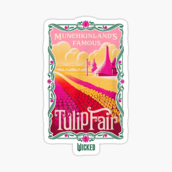 Item preview, Munchkinland's Famous Tulip Fair - Aesthetic Wicked For Good Fantasy Movie Graphic designed and sold by BigChoiceID.