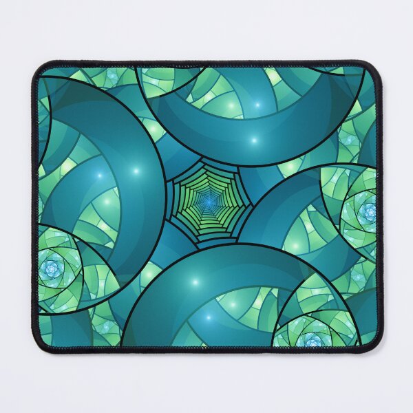 Item preview, Geometric Turquoise Teal Pattern Modern Abstract Fractal Art designed and sold by gabiwArt.