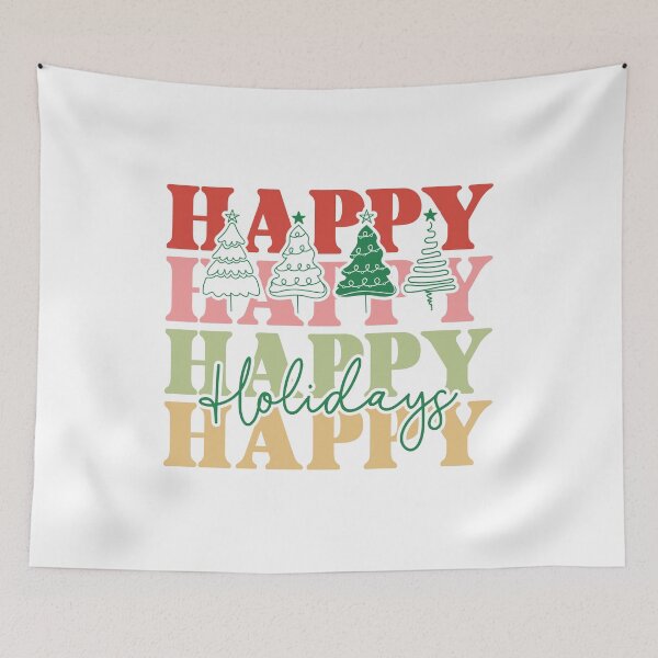 Item preview, Happéy Holidays christmas tree fun design designed and sold by Dominika Farkašová.