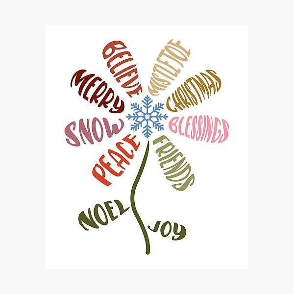 Item preview, Xhristmas Flower, noel, peace snow merry believe mistletoe christmas blessings friends joy designed and sold by Dominika Farkašová.