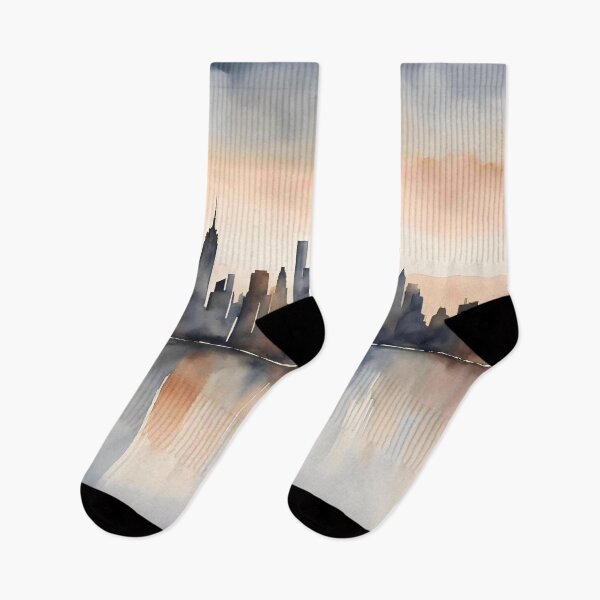 Item preview, Minimalist Wall Art I New York Skyline Printable I Modern Urban Painting Decor designed and sold by EcoArtLab.