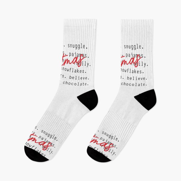 Item preview, Christmas words, santa, movies, snuggle, music, cookies, pajamas, PJs, warm hugs, hot chocolatte, snowflakes, sweaters, believe designed and sold by Dominika Farkašová.