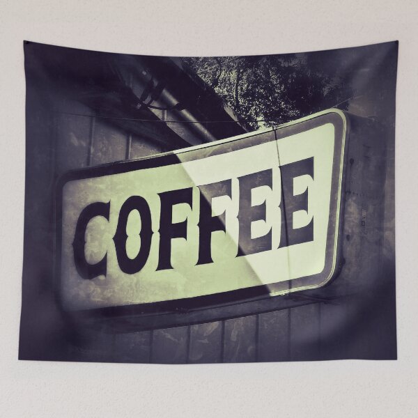 Item preview, Vintage Coffee Sign Art Print - Retro Americana Wall Decor designed and sold by FraireDesign.