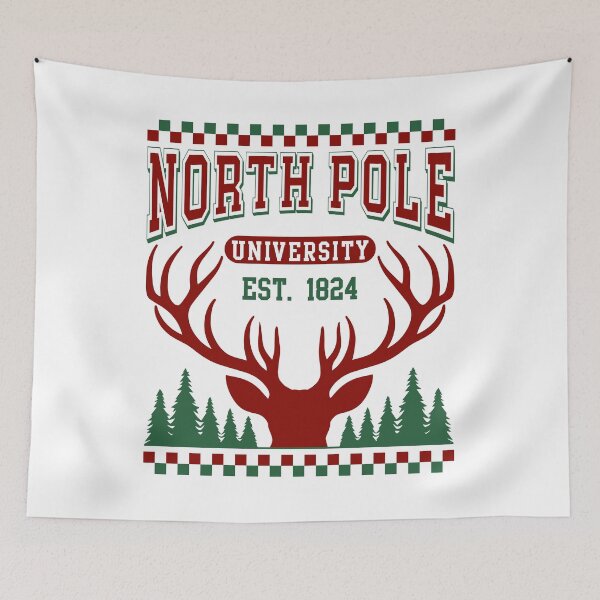 Item preview, North Pole university Christmas Holiday Merry Christmas Raindeer designed and sold by Dominika Farkašová.