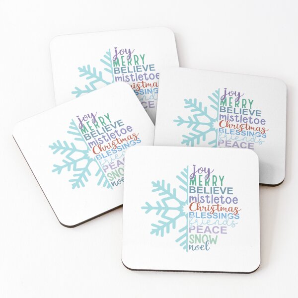 Item preview, Snowflake joy merry believe mistletoe Christmas Blessing Piece snow noel designed and sold by Dominika Farkašová.