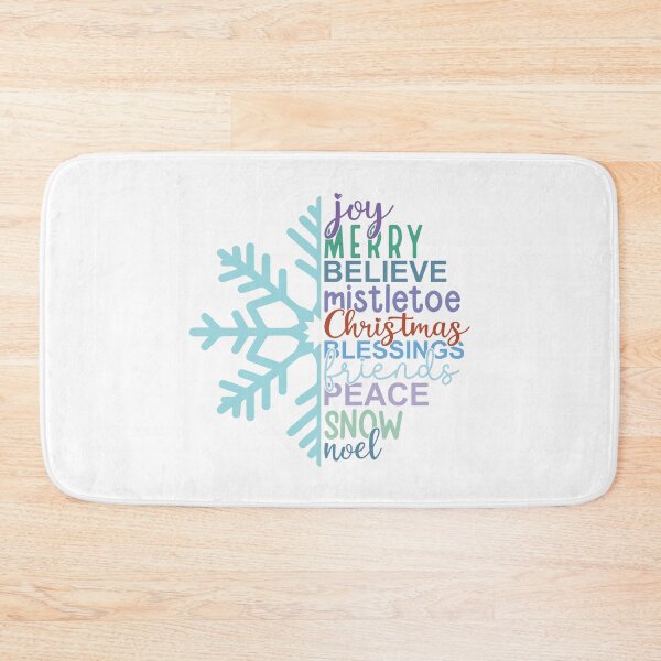 Item preview, Snowflake joy merry believe mistletoe Christmas Blessing Piece snow noel designed and sold by Dominika Farkašová.
