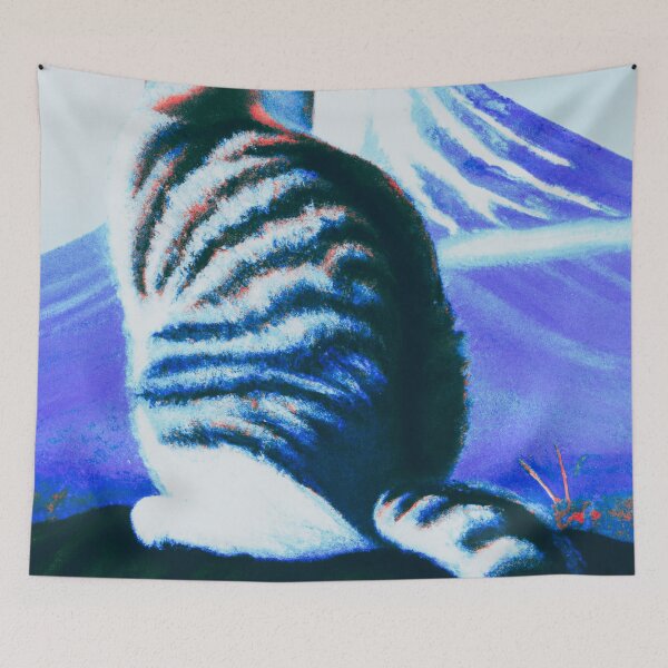 Item preview, a cat and fuji mountain designed and sold by MerryCrown.