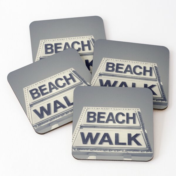 Item preview, Mid-Century Beach Walk Motel Sign Art Print - Warm Black and White designed and sold by FraireDesign.