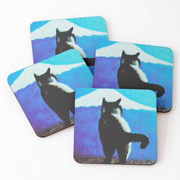 Item preview, a cat and fuji mountain designed and sold by MerryCrown.