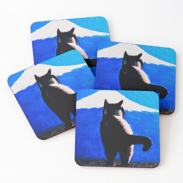 Item preview, a cat and fuji mountain designed and sold by MerryCrown.