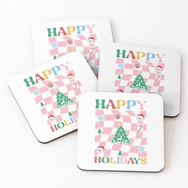 Item preview, Happy Holiday cute checker christmas tree, snowman, designed and sold by Dominika Farkašová.