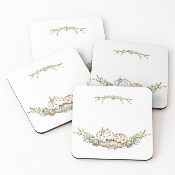 Item preview, watercolour  frames and compositions of elementsEaster bunnies and ducks designed and sold by NelenaArt.