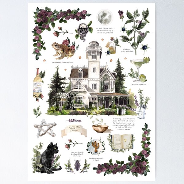 Item preview, Practical Magic, Watercoloiur, Fine Art Print designed and sold by ShopatSass.
