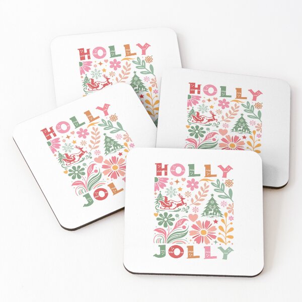 Item preview, Holly Jolly  Boho Flowers Chridtmas Merry Christmas Santa designed and sold by Dominika Farkašová.