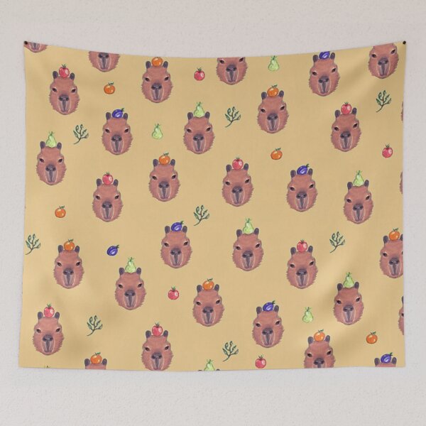 Item preview, Orange capybara faces fruits designed and sold by kippeo.
