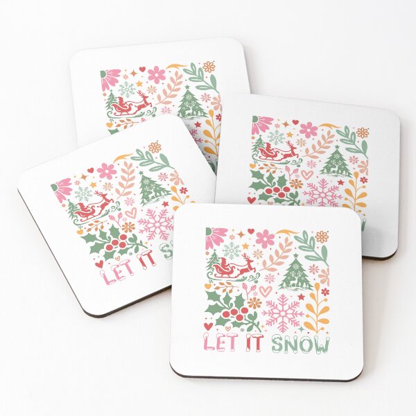 Item preview, Let It Snow Boho Flowers SVG-01Merry Christmas Christmas Design designed and sold by Dominika Farkašová.