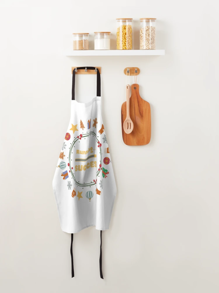 Thumbnail 4 of 6, Apron, Festive Loading - Christmas "Running... Success!" designed and sold by I-RDesign.
