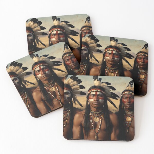Item preview, 3 Sioux Warriors in War Paint designed and sold by SJZDesign.