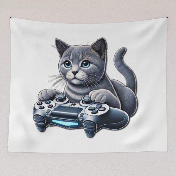 Item preview, Gaming Purrfection: Cat Gamer Design designed and sold by HopeLoom.