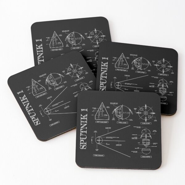 Item preview, Sputnik 1. Soviet Space Program (White Stencil-No Background) designed and sold by BGALAXY.
