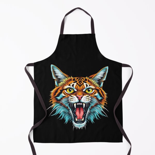 Item preview, Fierce Wildcat Roar - Vibrant Jungle Predator designed and sold by Linework Studio.