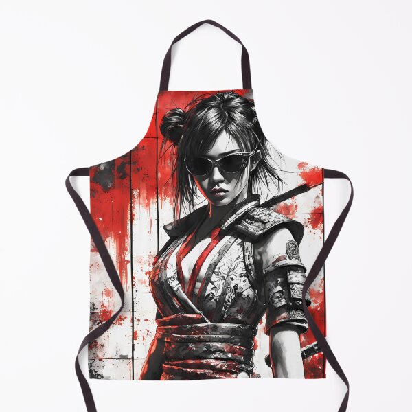 Item preview, Futuristic Female Samurai with Sunglasses | Dystopian Japan Art designed and sold by MystiqSlav.