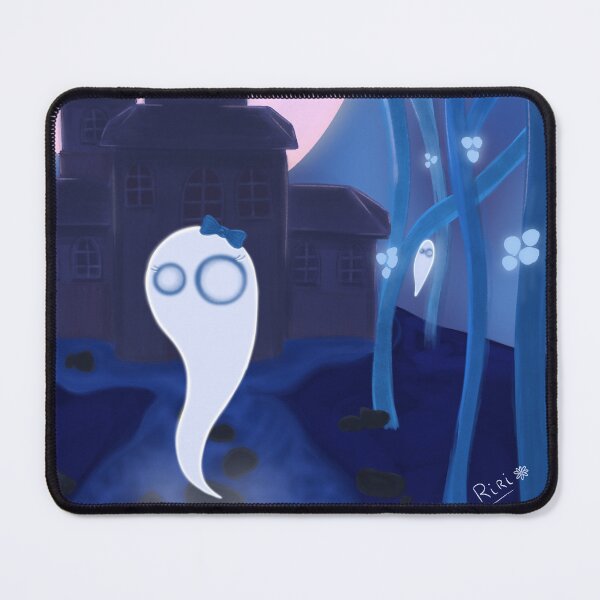 Item preview, Creepy cute illustration, ghosts, soft atmosphere and moonlight designed and sold by HappyRiri.