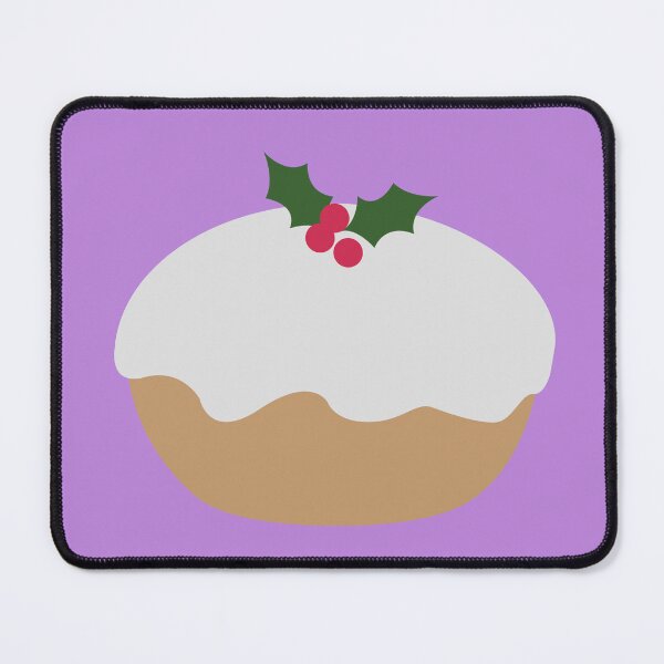 Item preview, Christmas Desssert Pudding Holly Light PurpleBackground designed and sold by SimplyPsycho.