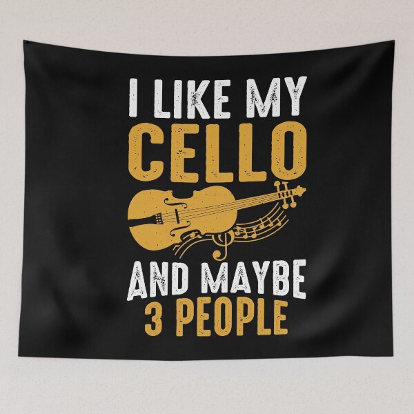 Item preview, Musical Vibes Violin Cello Quote designed and sold by Belhbib Art ⭐⭐⭐⭐⭐.