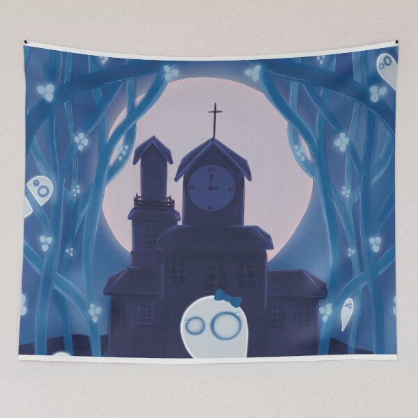 Item preview, Creepy cute puzzle, ghosts, soft atmosphere and moonlight designed and sold by HappyRiri.