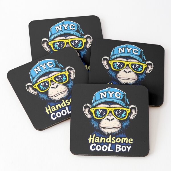 Item preview, Handsome Cool Boy Chimpanzee designed and sold by AlphaTeez.
