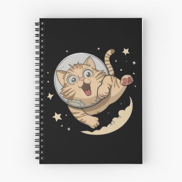 Item preview, Happy space cat floating in the starry universe - astronaut cat designed and sold by Cherry-Cat.