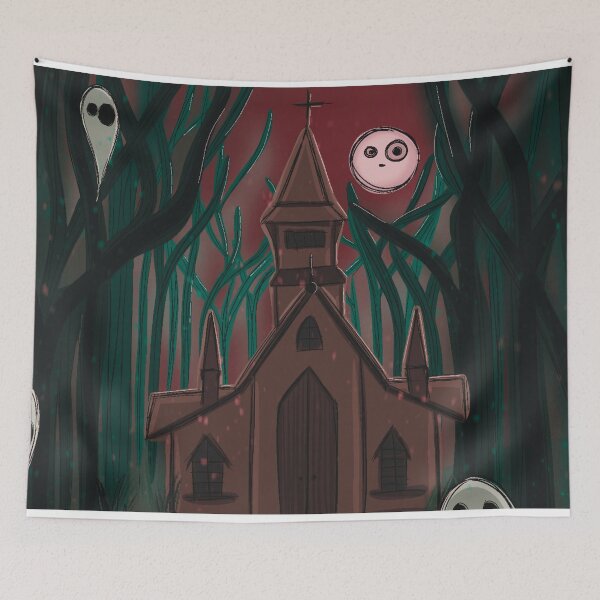 Item preview, Puzzle Illustration creepy cute, ghosts, halloween atmosphere designed and sold by HappyRiri.