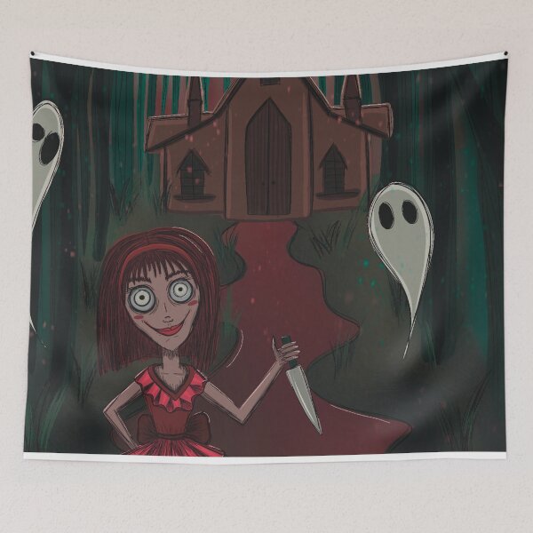 Item preview, Puzzle Illustration killer creepy cute, ghosts, halloween atmosphere designed and sold by HappyRiri.