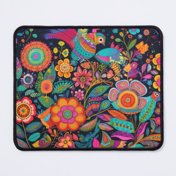 Item preview, Colorful Doodle Flowers and Birds Art designed and sold by Desireehaz.